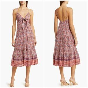 Veronica Beard Pink Paisley Midi Dress